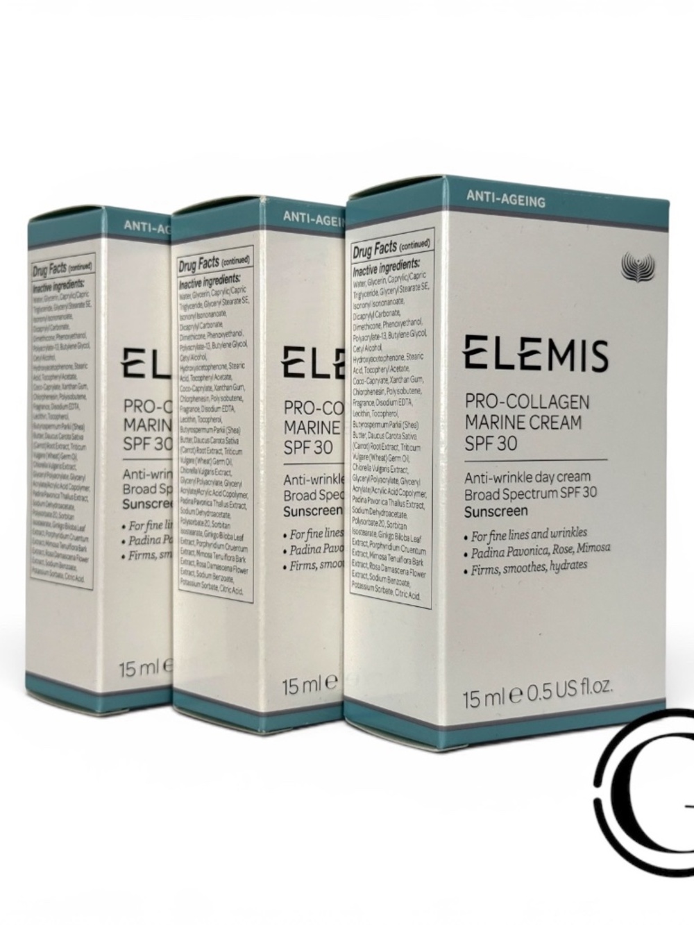 LOT OF 3 Elemis Pro-Collagen Marine Cream SPF 30 1.5 oz 50 ml TOTAL 2025